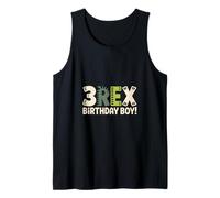 3 Rex Birthday Boy Dinosaur 3rd Birthday T-Rex Tank Top