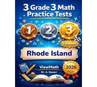 3 Rhode Island RICAS Grade 3 Math Practice Tests: Full-Length Test Prep with Detailed Answer Explanations