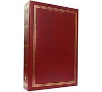 3-Ring 2-Up Slip-in Pocket Burgundy Binder Album for 400 Photos - 4x6