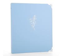 3 Ring Binder 1 Inch, Cute 3 Round Rings Binders with Pocket, Presentation Ring Binder Gold Foil & Metal Corners, fits 175 Sheets of Letter Size 8.5''x11'' Paperwork, for School Home Office Supplies