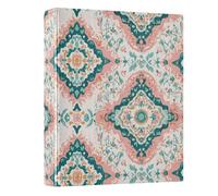 3 Ring Binder Batik Printing-a A4 Binders with Clip Hold 200 Sheets with PVC Pockets Files Organisation for School Office Supplies 1 Pack
