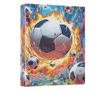 3 Ring Binder Collorful Football A4 Binders with Clip Hold 200 Sheets with PVC Pockets Files Organisation for School Office Supplies 1 Pack