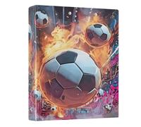 3 Ring Binder Collorful Football D A4 Binders with Clip Hold 200 Sheets with PVC Pockets Files Organisation for School Office Supplies 1 Pack