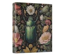 3 Ring Binder Colored Beetle A4 Binders with Clip Hold 200 Sheets with PVC Pockets Files Organisation for School Office Supplies 1 Pack