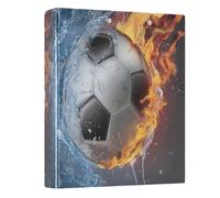 3 Ring Binder Cool Football A4 Binders with Clip Hold 200 Sheets with PVC Pockets Files Organisation for School Office Supplies 1 Pack