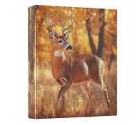 3 Ring Binder Deer in The Forest A4 Binders with Clip Hold 200 Sheets with PVC Pockets Files Organisation for School Office Supplies 1 Pack
