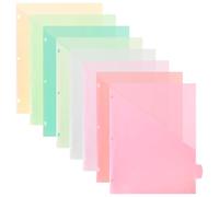 3 Ring Binder Dividers with 5 Tabs and Double-Pocket, 8 Pack Bulk Colorful Binder Dividers for 3 Hole Punch Index Divider, Writable Tabs, Durable & Tear-Resistant Punched Page Divider(11 x 9.2 Inches)