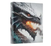 3 Ring Binder Dragon's Head Spitting A4 Binders with Clip Hold 200 Sheets with PVC Pockets Files Organisation for School Office Supplies 1 Pack
