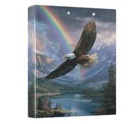 3 Ring Binder Flying Eagle A4 Binders with Clip Hold 200 Sheets with PVC Pockets Files Organisation for School Office Supplies 1 Pack