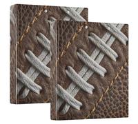 3 Ring Binder Football A4 Binders with Clip Hold 200 Sheets with PVC Pockets Files Organisation for School Office Supplies 2 Pack