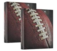 3 Ring Binder Football Pattern A4 Binders with Clip Hold 200 Sheets with PVC Pockets Files Organisation for School Office Supplies 2 Pack