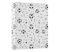 3 Ring Binder Football Stars A4 Binders with Clip Hold 200 Sheets with PVC Pockets Files Organisation for School Office Supplies 1 Pack