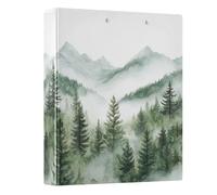 3 Ring Binder Forest Watercolour A4 Binders with Clip Hold 200 Sheets with PVC Pockets Files Organisation for School Office Supplies 1 Pack
