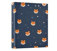 3 Ring Binder Little Foxes A4 Binders with Clip Hold 200 Sheets with PVC Pockets Files Organisation for School Office Supplies 1 Pack