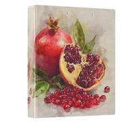 3 Ring Binder Pomegranate A4 Binders with Clip Hold 200 Sheets with PVC Pockets Files Organisation for School Office Supplies 1 Pack