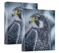 3 Ring Binder Prairie Falcon A4 Binders with Clip Hold 200 Sheets with PVC Pockets Files Organisation for School Office Supplies 2 Pack