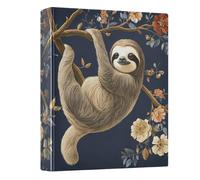 3 Ring Binder Sloth on The Branch A4 Binders with Clip Hold 200 Sheets with PVC Pockets Files Organisation for School Office Supplies 1 Pack