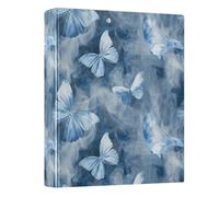 3 Ring Binder Smoke Butterfly A4 Binders with Clip Hold 200 Sheets with PVC Pockets Files Organisation for School Office Supplies 1 Pack