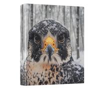 3 Ring Binder Snow Falcon A4 Binders with Clip Hold 200 Sheets with PVC Pockets Files Organisation for School Office Supplies 1 Pack