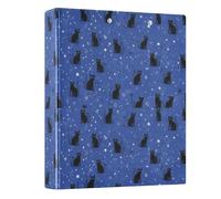 3 Ring Binder Star Cat A4 Binders with Clip Hold 200 Sheets with PVC Pockets Files Organisation for School Office Supplies 1 Pack