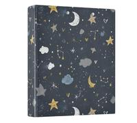 3 Ring Binder Star Star Moon Ryounbo A4 Binders with Clip Hold 200 Sheets with PVC Pockets Files Organisation for School Office Supplies 1 Pack