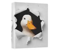 3 Ring Binder Tear Up The White Paper Duck A4 Binders with Clip Hold 200 Sheets with PVC Pockets Files Organisation for School Office Supplies 1 Pack