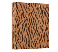 3 Ring Binder Tiger Stripes A A4 Binders with Clip Hold 200 Sheets with PVC Pockets Files Organisation for School Office Supplies 1 Pack