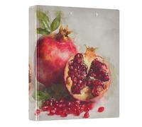 3 Ring Binder Watercolor Pomegranate A4 Binders with Clip Hold 200 Sheets with PVC Pockets Files Organisation for School Office Supplies 1 Pack