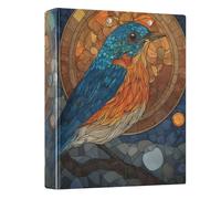 3 Ring Binder Western Blue Birds A4 Binders with Clip Hold 200 Sheets with PVC Pockets Files Organisation for School Office Supplies 1 Pack