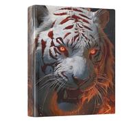3 Ring Binder White Tiger A4 Binders with Clip Hold 200 Sheets with PVC Pockets Files Organisation for School Office Supplies 1 Pack