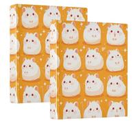 3 ring binder with 1 and 1/2" inner pockets, white, 1/2 sheet set, 200 sheets