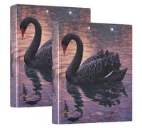 3 Ring Binders 1.5 Inch Clear View Three Ring Binders Versatile Black Swan Pink Binder Fits 200 Sheets2 Pack