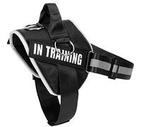 3 Ring No Pull Dog Harness, Reflective Adjustable Puppy Vest Harnesses with 3 Leash Clips, in Training Service Pet Harnes with 8Pcs Dog Patches, No-Choke Pet Oxford Vest with Easy Control Handle