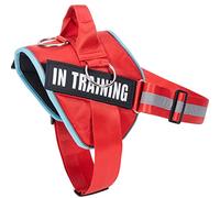 3 Ring No Pull Dog Harness, Reflective Adjustable Puppy Vest Harnesses with 3 Leash Clips, in Training Service Pet Harnes with 8Pcs Dog Patches, No-Choke Pet Oxford Vest with Easy Control Handle