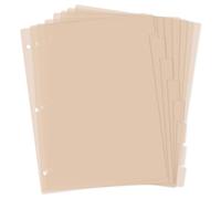 3 Ring Orange Binder Dividers with 8-Tabs, A4 Orange Binder Dividers, Sturdy Plastic Dividers, Aesthetic Dividers for Binder, Suitable for Notebooks and Binders, Tabs for Binder, 3 Hole Punch (Orange,