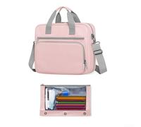 3 Ring Zipper Binder 3 Inch With Detachable Strap And Transparent Pocket For Secure Document Storage Large Capacity Organizer Pink