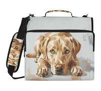 3 Ringing 1.5 inch Organizer Binder Peeking Tri Color Beagle Puppy