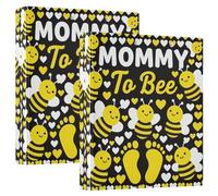 3 Ringing 2PCS Binders 1.5 Inch Binders with Pockets 1/2 Packs College Binders for Students 200 Sheets - Mommy to Bee Pregnancy Announcement