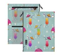 3 Ringing binder pencil pouching 2 PCS Summer Juice Sunshade Colorful