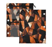 3 Ringing binder pocket 2 Pack Stained Glass Orange Black Halloween