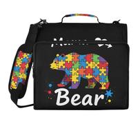 3 Ringing Binder with Extra Pockets Mama Bear Mom Puzzle