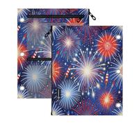3 Ringing pencil pouching for binder 2 pcs Fourth 4th Of July Independence | big capacity pencil pouching clear window School Class Office Organizers