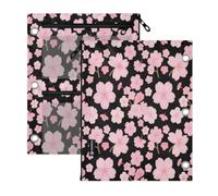 3 Ringing pencil pouching for binder 2 PCS Peach Japanese Zephyr Cherry