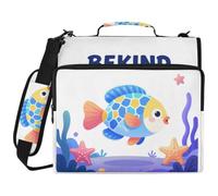 3 Ringing School Zipper Binder Be Kind Scale Fish