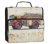 3 Rings 1.5 inch Binder with Zipper with Strap Waterproof Portfolio Binder Suitable for Middle School Rockets A Road Strewn with Flowers