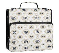 3 Rings 1.5 inch Office Binder Organizer with Handle and Removable Shoulder Strap Laege Capacity Document Organizer for Middle School Evil Eye Magic Occult