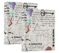 3-Rings Binder 1.5 in Grunge Ethnic Rome Decor with Interior Pockets Binder for College Students Hardcover 1 Pack