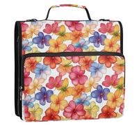 3 Rings Binder Organizer with Handle Waterproof Document Organizer Bag for Middle Student Indonesia Padma Raksasa Rafflesia Beauty Summer Flowers