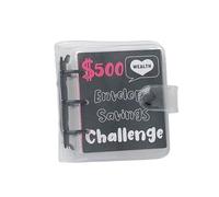 3 Rings PVC Binder Covers Budget Planner 25 Pocket Currency Album Banknotes Money Holder Bill Commemorative Holder Saving Challenge Book
