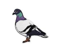 3'' Rock Dove Pigeon Birds Embroidered Iron on Patch